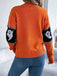 Orange 1940er Halloween Geist Stricken Pullover