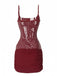 1980er Solide Pailletten Patchwork Mini Kleid