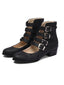 Runde Spitze Niedrig Blockabsatz Cut-Out Stiefel