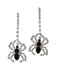 Silber Halloween Strassstein Spinne Tropfenohrringe