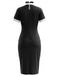 Schwarzes 80er Gothic Nonnenkleid mit Schleier und Strümpfen