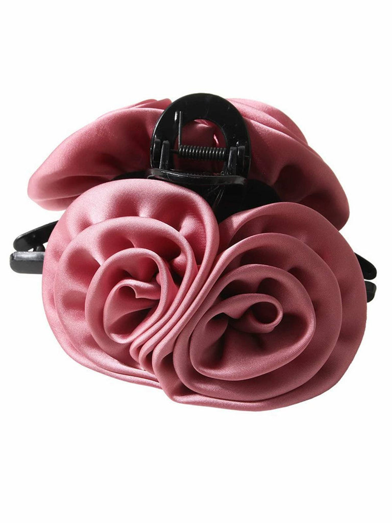 Valentinstag 3D Rosen Satin Haarklammer