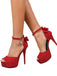 Peeptoe Kristall Bogen Hoch Absätze Schuhe