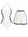 1940er Halter Bademode & Sailor-Streifen Shorts Set