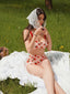 SPITZEN ERDBEER CAMI TANKINI SET