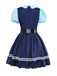 Blau 1960er Bunny Officer Shirt Kleid Set