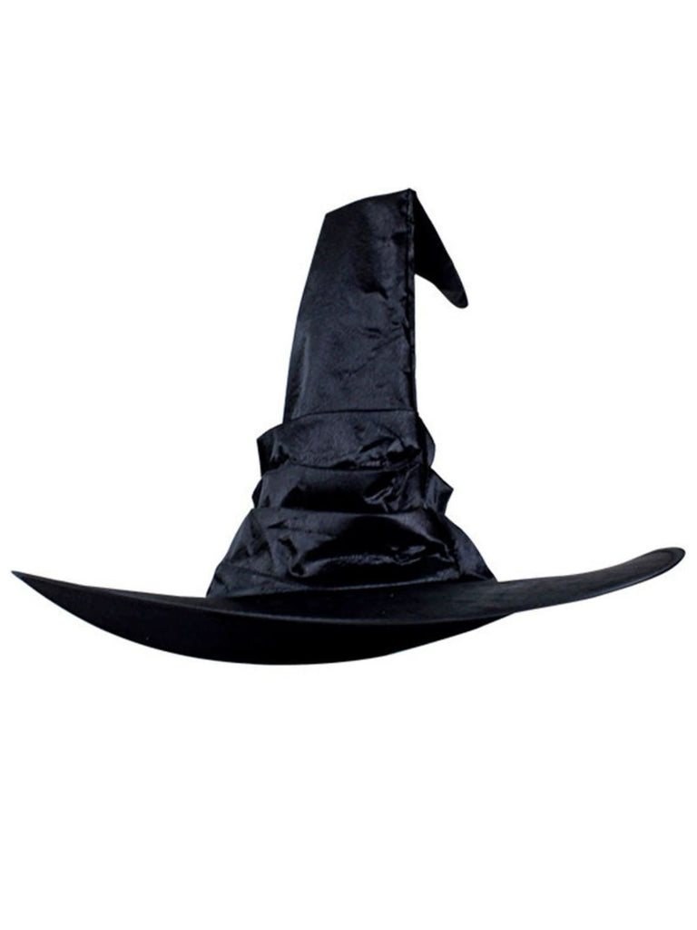 Halloween Satin Gerüschtes Hexe Hut
