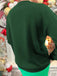 1970er Weihnachtsbaum Pailletten Sweatshirt