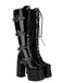 Schwarz Stern Taste Gothic Platform High Heels Stiefel