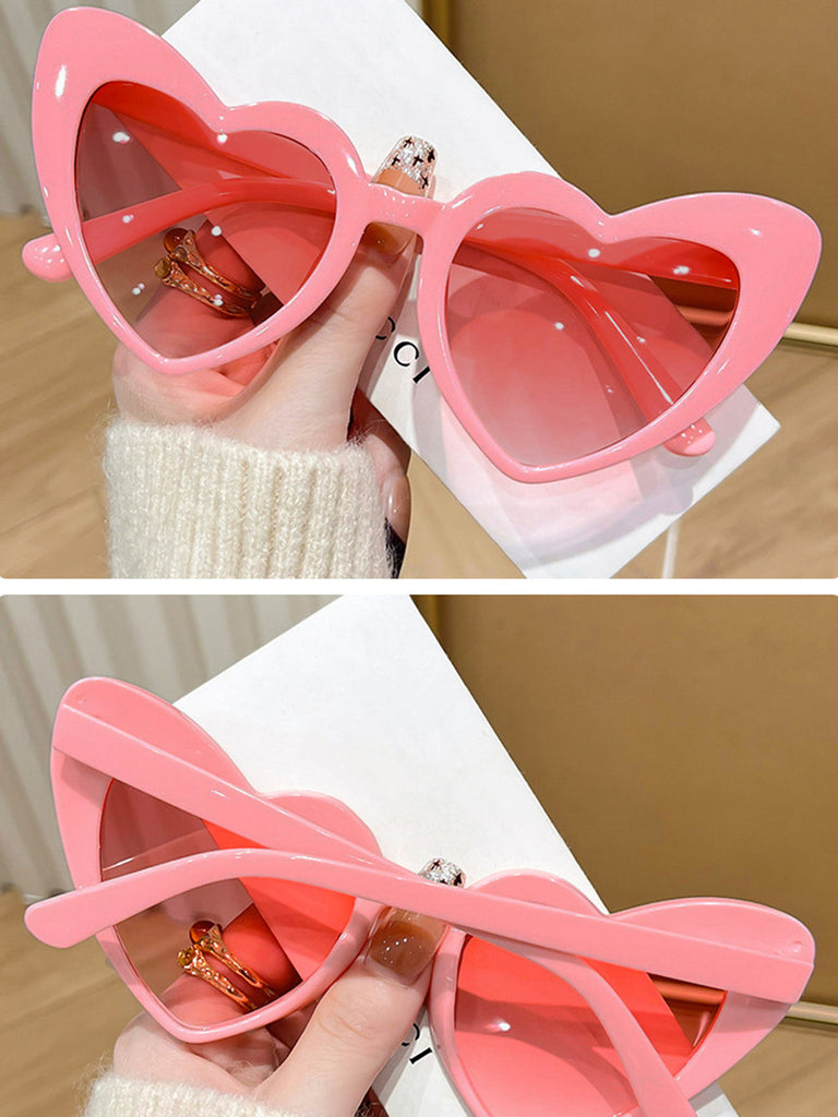 Vintage Gebogen Herz Rahmen Sonnenbrille