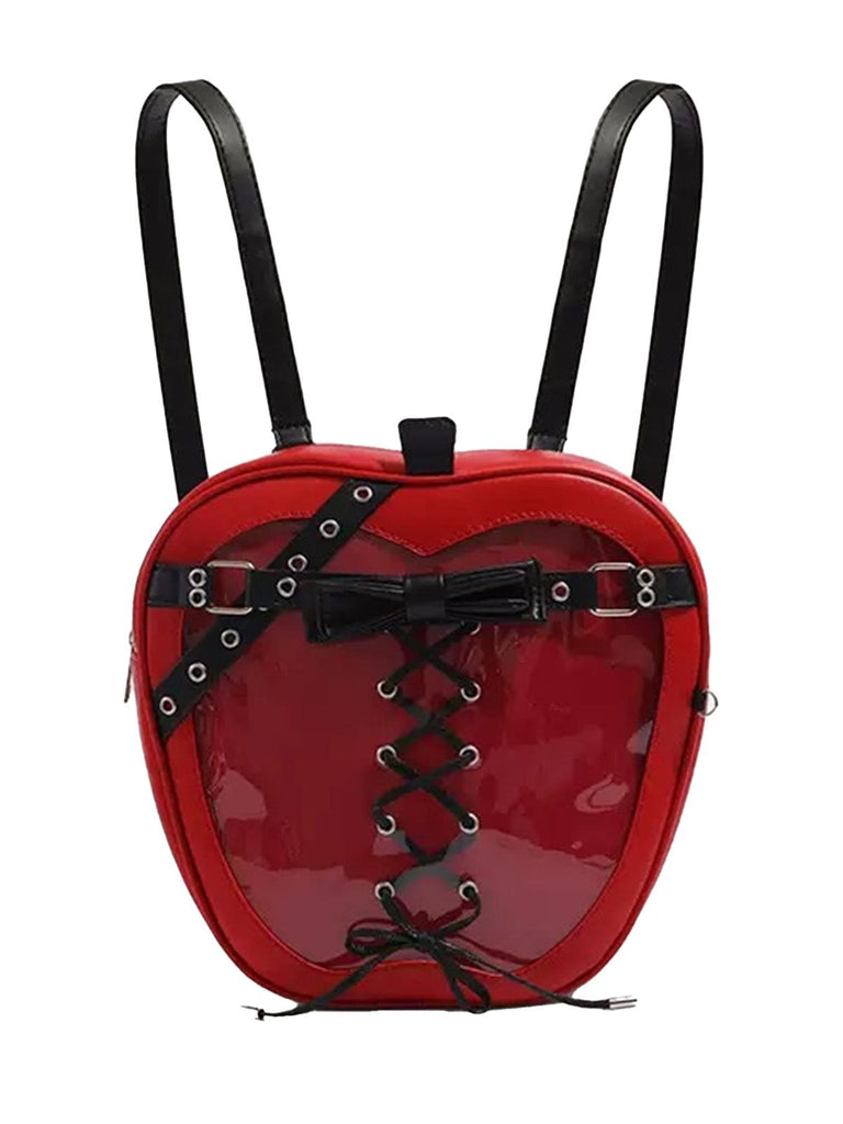 Gothic Apfel Korsett Bogen Leder Umhängetasche Tasche