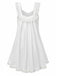 1960er Solide Bogen Rückenfrei Spitze Babydoll Kleid