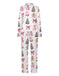Weiß 1940er Weihnachten Candy Canes Pyjama Set