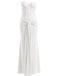 1930er Solide Schnürung Trägerlos Maxi Kleid