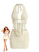 2PCS Beige 2000er Halter Rückenfrei Schnür Rock Set
