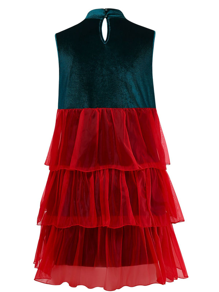 1960er Netz Bogen Weihnachten Baum Kleid