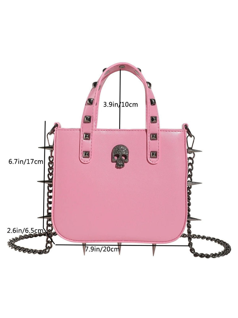 Gothic PU Leder Punk Nieten Handtasche