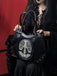 Schwarz Gothic Skeleton Spitze Handtasche