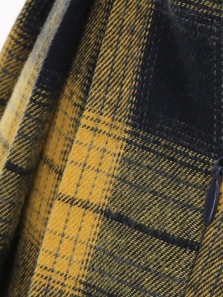 1950er Polka Dot Gürtel Plaid Plissiertes Rock