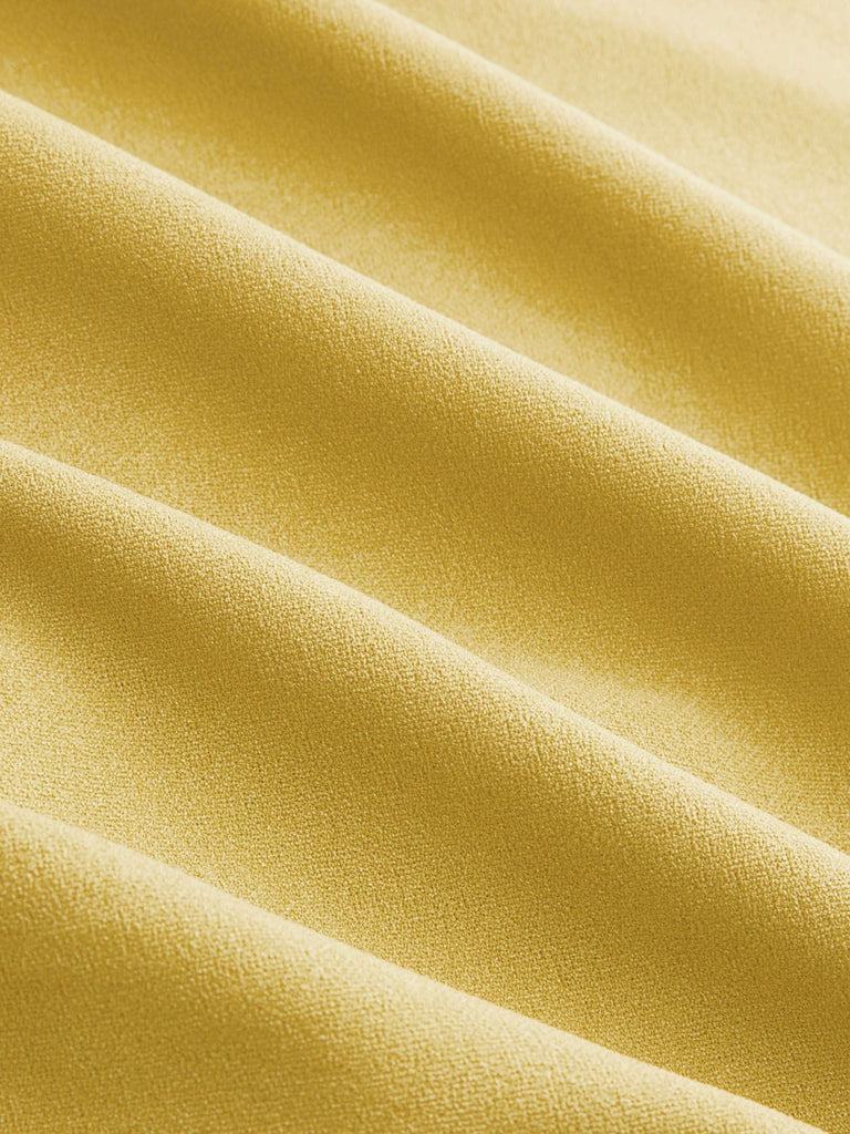 Gelb 1970er Schal Hals Gerüschtes Cowl Top