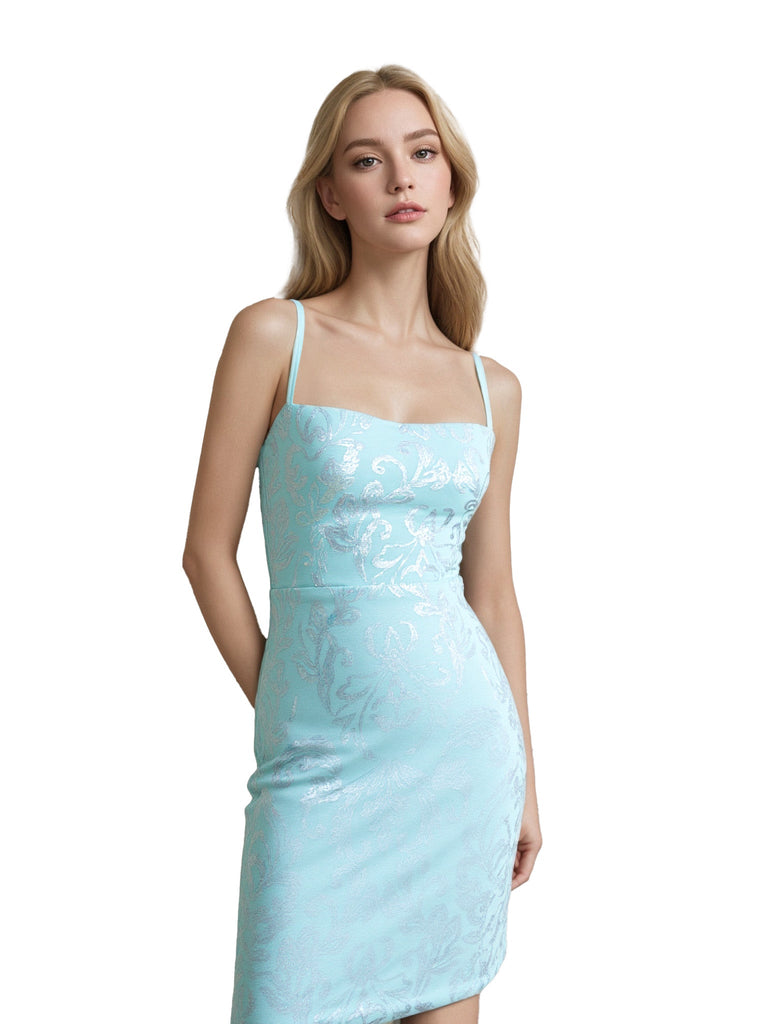 1920er Solide Pailletten Spaghetti Träger Rückenfrei Kleid