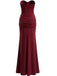 1930er Solide Schnürung Trägerlos Maxi Kleid
