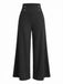 1950er Solide Hoch Taille Doppel Knopfreihe Weitbein Hose