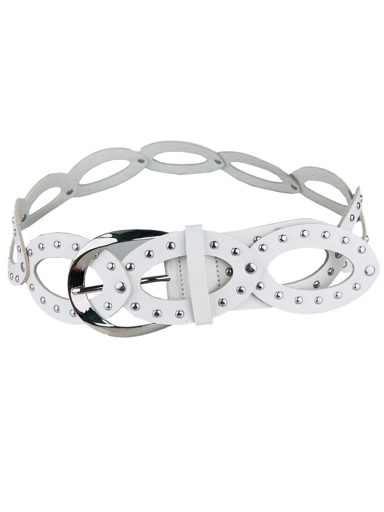 Vintage Punk Hohl Ring Niet Gürtel