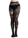 Halloween Gothic Spitze Blumen Muster Transparente Strumpfhosen
