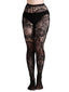 Halloween Gothic Spitze Blumen Muster Transparente Strumpfhosen