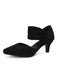 Solide Spitze Wildleder Kitten Heels