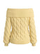 2000er Y2K Solide Schulterfrei Pullover