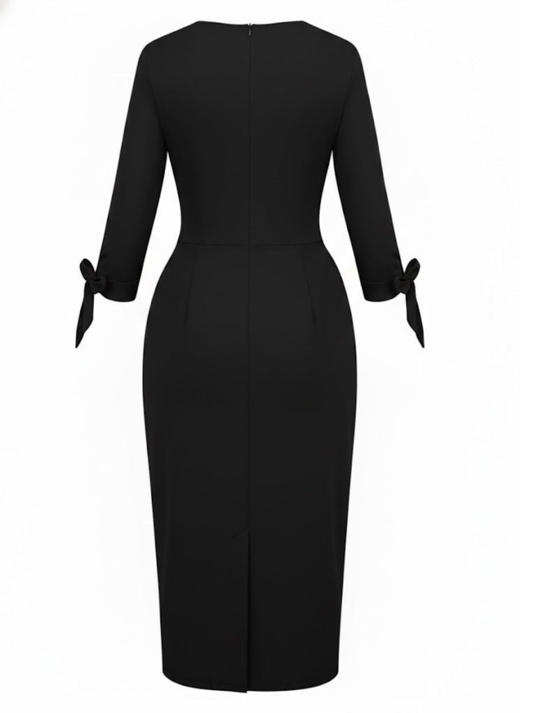 1960er Blumen Cut-Out Patchwork Binde Kleid