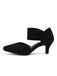 Solide Spitze Wildleder Kitten Heels