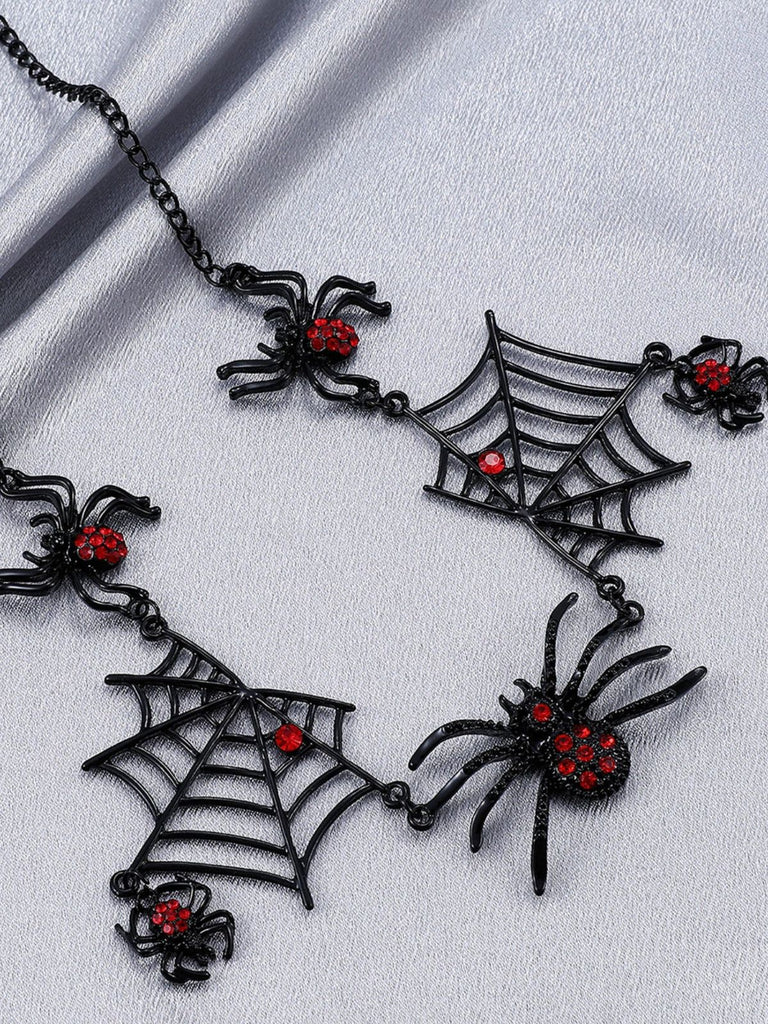 Vintage Gothic Spinne & Web Legierung Halskette