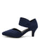 Solide Spitze Wildleder Kitten Heels