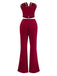 2PCS 1970er Trägerlos Metall Schnalle Punk Top & Hose
