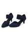 Solide Spitze Wildleder Kitten Heels
