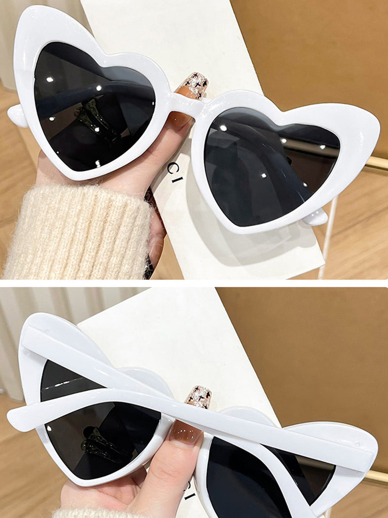 Vintage Gebogen Herz Rahmen Sonnenbrille