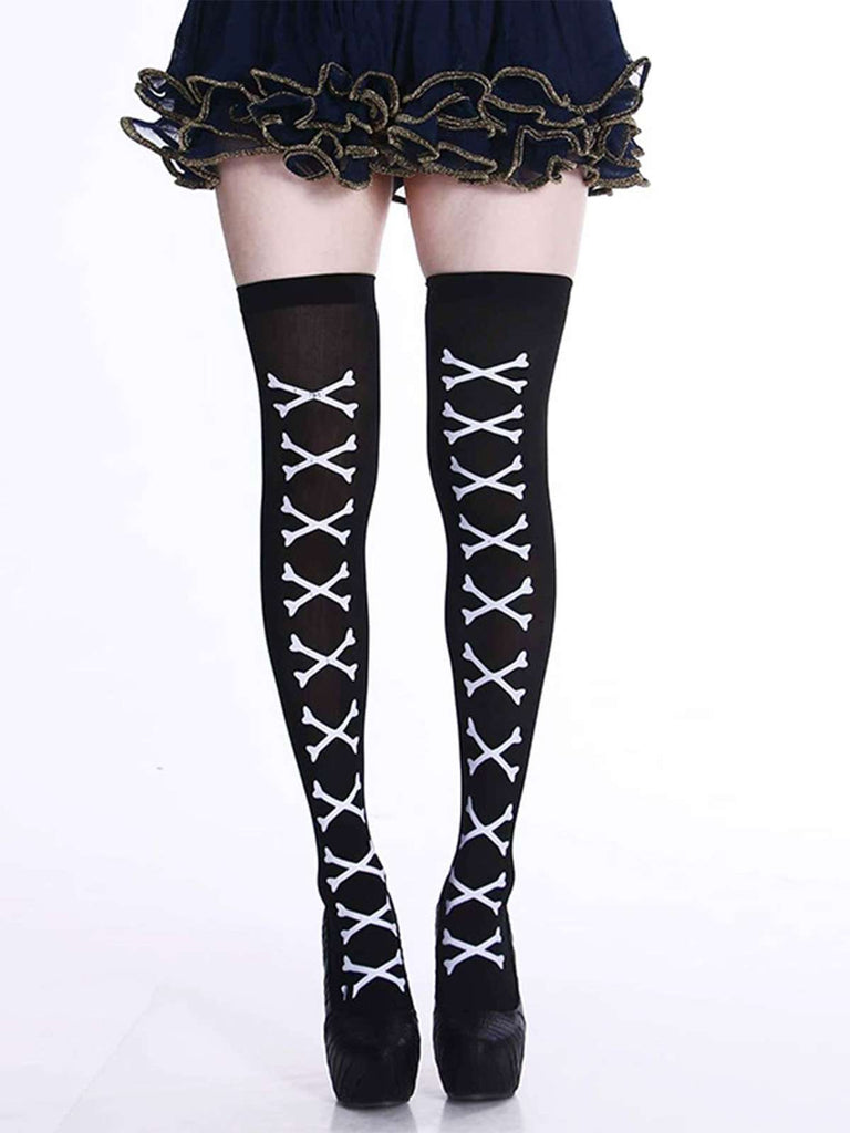 Halloween Gothic Blut Over-Knee Socken