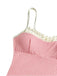 1950er Kariert Spitze Besatz Tankini Set