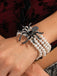Vintage Halloween Spinne Kunstperle Armband