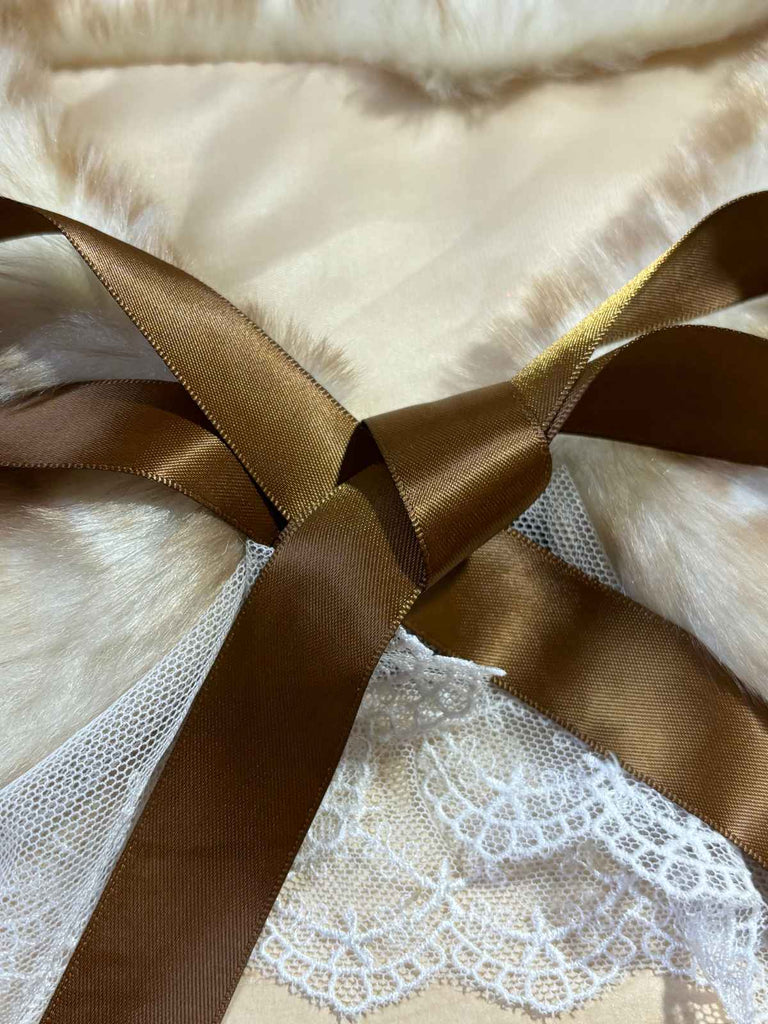 Retro Spitze Ren Bogen Kunstpelz Kragen