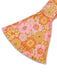 Orange 1960er Hippe Glockenärmel Blumen Kleid