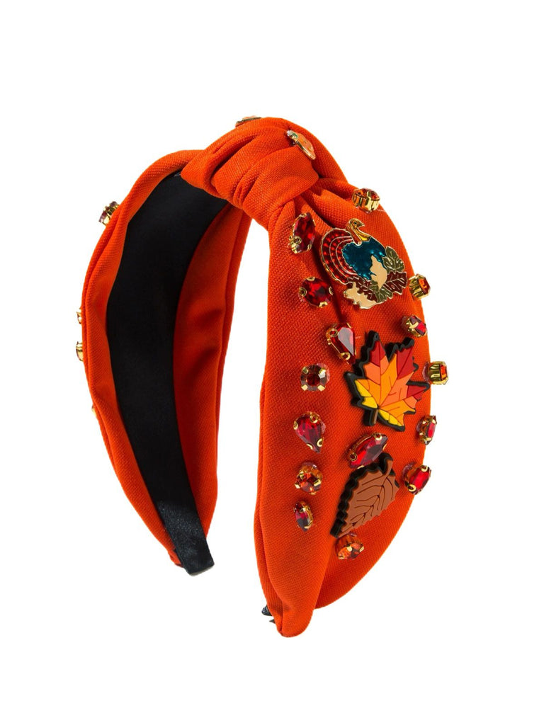 Thanksgiving Alloy Ahornblatt & Truthahn Strassstein Haarband