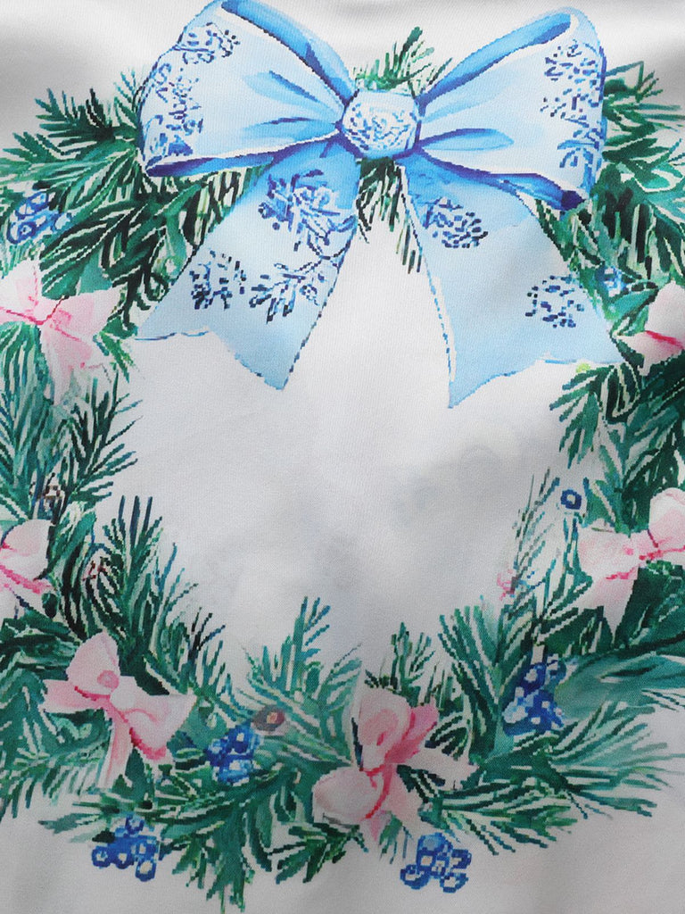 Blau 1940er Weihnachten Nussknacker Zuckerstange Pyjama-Set