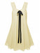 1960er Solide Bogen Rückenfrei Spitze Babydoll Kleid