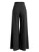 1950er Solide Hoch Taille Doppel Knopfreihe Weitbein Hose
