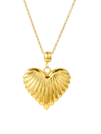 Gold Vintage Rostfrei Stahl Herz Halskette