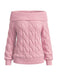 2000er Y2K Solide Schulterfrei Pullover